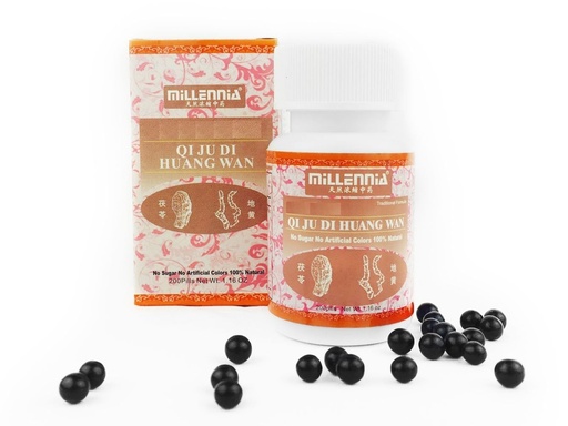 [BRSWKFYHDN5RWCIV] MILLENNIA Herbal Supplement Pills - Qi Ju Di Huang Wan - 12 Bottle Pack (200 Pills/Bottle)