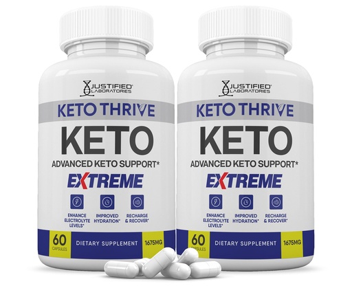 [BRSRAZYQDEBGC232] (2 Pack) Keto Thrive Keto ACV Extreme Pills 1675MG Keto Support Blend Capsule Alternative to Keto ACV Formulated with Apple Cider Vinegar Extra Virgin Olive Oil Powder Green Tea Leaf 120 Capsules