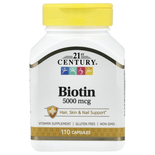 [BRSWIZ35BEGQ4AI3] Biotin 5000 mcg (Super Potency) - 110 Capsules