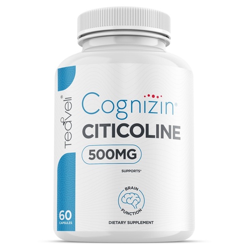 [BRSREEAOCV6AGCDK] Teaveli Cognizin Citicoline- 500mg CDP Choline Capsules- Clinically Studied Brain Supplement to Support Clarity, Concentration and Memory – Most Bioavailable Form of Choline Supplements - 60 Servings