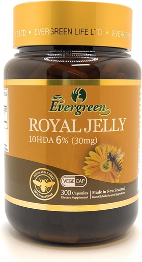 [BRSRMCAYCUDRUG36] Evergreen Royal Jelly 300 Casules 10HDA 6%