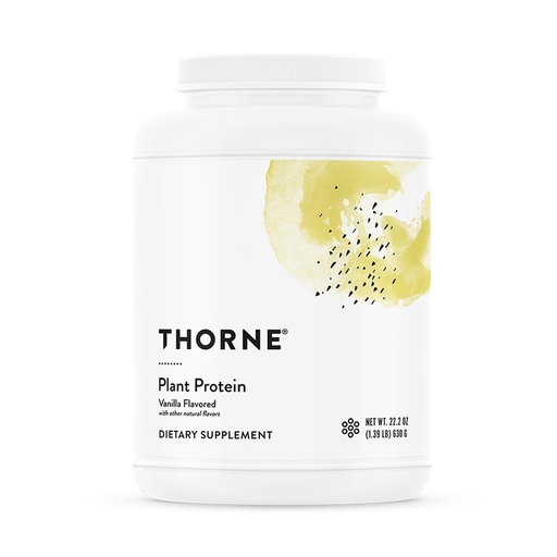 [BRSRGYA5BF5A223H] THORNE - Plant Protein - 22 Grams of Vegan Protein Powder - Pea, Rice & Chia Seed Protein with Complete Amino Acid Profile - NSF Certified for Sport - Vanilla - Gluten-Free - About 20 Servings