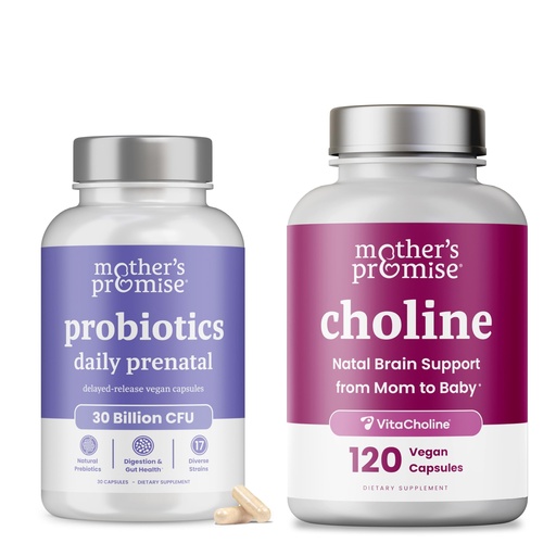 [BRSRABAKBB5R6ELD] Mother's Promise Prenatal Probiotics & Choline Capsules Bundle