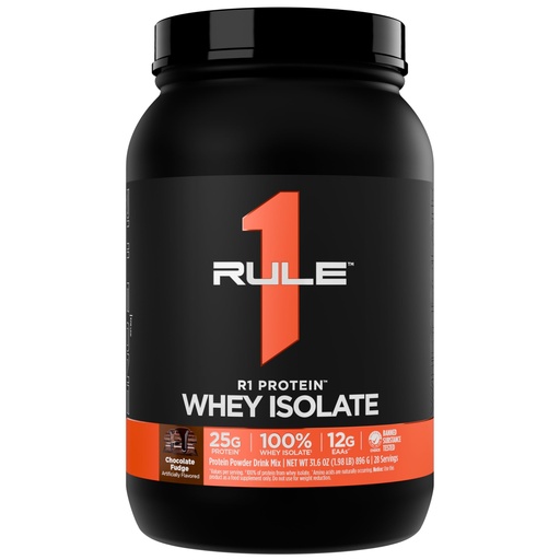 [BRSW2A35OUPAYDQY] Rule 1 Proteins R1 Protein Whey Isolate - with 25g Protein & 6g BCAA Exclusively from Isolated & Hydrolyzed Sources for Workout Recovery (2 Pounds, Chocolate Fudge)