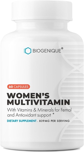 [BRSROGT3BZ7GEEL6] Womens Multivitamin, Daily Vitamins for Women with Vitamins A, C, D, E, B-6 and B-12, Energy Metabolism, Bone & Immune Support, 60 Capsules