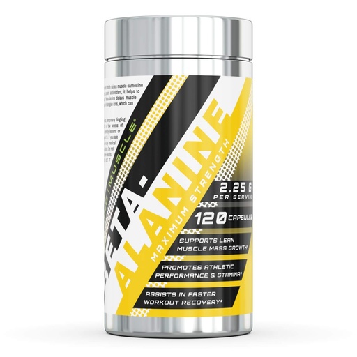 [BRSWEC3YOZ4GACLU] Amazing Muscle Beta Alanine Amino Acid | 2250mg Per Serving | Ideal Pre & Post Workout Supplement | Unflavored | 120 Capsules