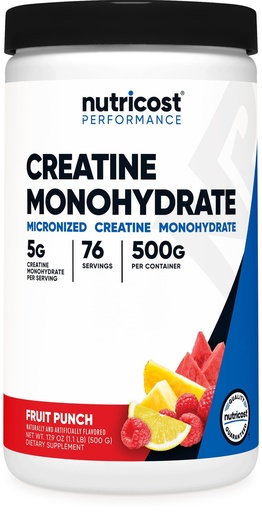 [BRSWKH32CADGG2LV] Nutricost Creatine Monohydrate Powder (Fruit Punch, 500 Gram)