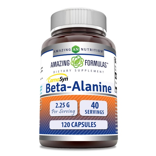 [BRSW2EA3PMPWAYD2] Amazing Formulas Beta Alanine Supplement | 2250 Mg Per Serving | 120 Capsules | Non-GMO | Gluten-Free | Made in USA