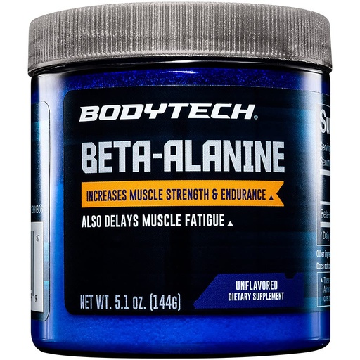 [BRSWKHDZDMPGGHDP] BodyTech Beta-Alanine Powder - Supports Muscle Endurance, Performance & Workout Capacity - Unflavored (5.1 oz, 90 Servings)