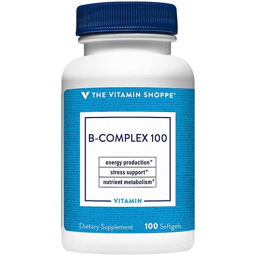 [BRSWIYTYOEDRMD3O] The Vitamin Shoppe Vitamin B-Complex - Energy Metabolism & Nervous System Support, Complete B Vitamins (100 Softgels)