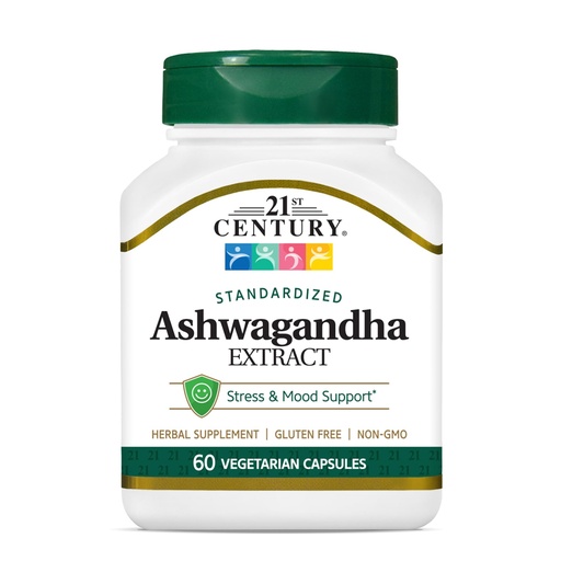 [BRSW2CAPAF6BYG32] 21st Century Healthcare Ashwagandha Extract 500 mg, 60 Capsules