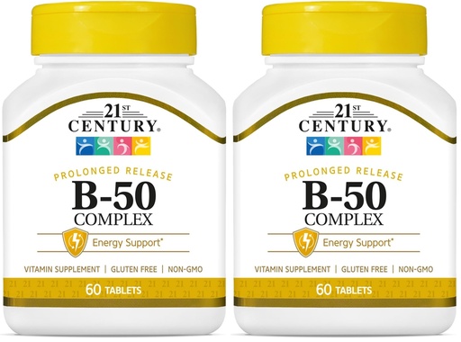[BRSRAY3ROEHAAFIZ] 21st Century B 50 Complex Prolonged Release Tablets, 60 Count (Pack of 2)