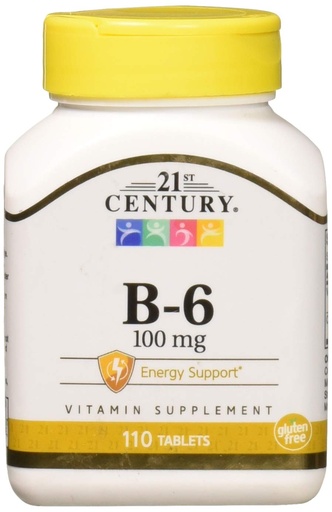 [BRSWGAQCAEPQKCLB] 21st Century Vitamin B-6 100 Mg, 110 Count