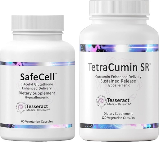[BRSROAAHAR7AIHIV] SafeCell S-Acetyl Glutathione Supplement for Neuro Health Support & TetraCumin SR Joint Support Supplement, Sustained Release Turmeric Curcumin Metabolite