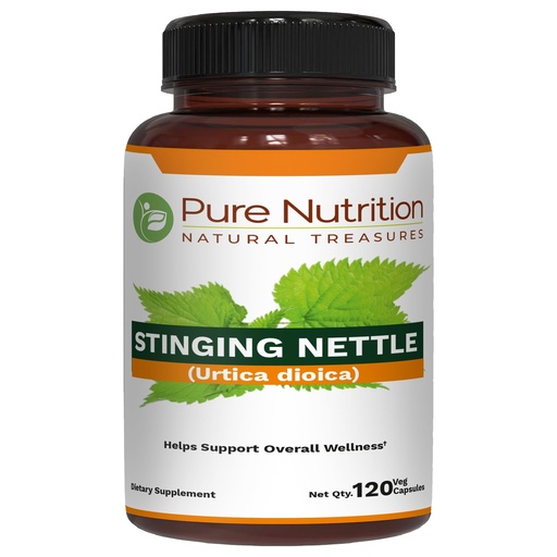 [BRSRAHADCUIGAETO] Pure Nutrition Stinging Nettle 20:1 Extract, 500mg per Caps | 120 Veg Caps | 4 Months Supply | Once Daily