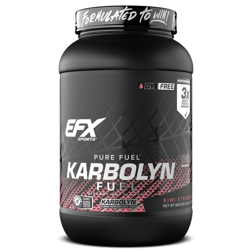 [BRSWIHYGCIMRWDT2] EFX Sports Karbolyn Fuel | Fast-Absorbing Carbohydrate Powder | Carb Load, Sustained Energy, Quick Recovery | Stimulant Free | 36 Servings (Kiwi Strawberry)