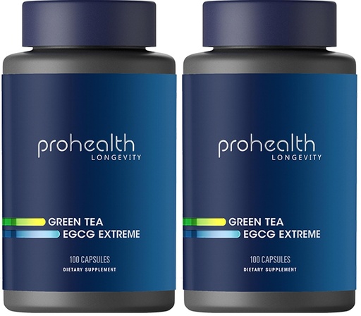 [BRSRGFIFC4CWCCT6] ProHealth Longevity Green Tea EGCG Extreme (390mg EGCG, 100 Capsules) (Green Tea Supplement) (Pack of 2)