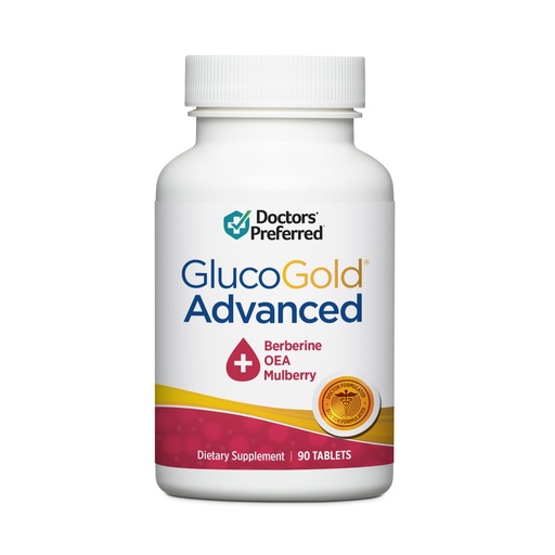 [BRSREYIDCACQ4DYU] DOCTORS' PREFERRED Berberine with Cinnamon and Chromium GlucoGold Advanced 1000mg, 90 Tablets