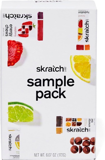 [BRSWY2Y2OQFWAH3O] Skratch Labs Sample Pack - Hydration Drink Mix, Unsweetened Sport Drink Mix, Energy Chews, Energy Bar - Sports Nutrition Trial Variety Pack - for Running, Cycling, Hiking and Endurance Activities