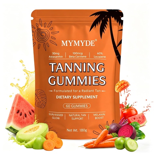 [BRSRGBI2OEMBEEQZ] 2026 New Skin Tanning Gummies Fast Tan Without Sun,with Astaxanthin, Lycopene, Beta-Carotene & Vitamins C & E,Skin Radiance & Hydration for Natural Looking Glow, Sugar-Free & Vegan, 60 Count