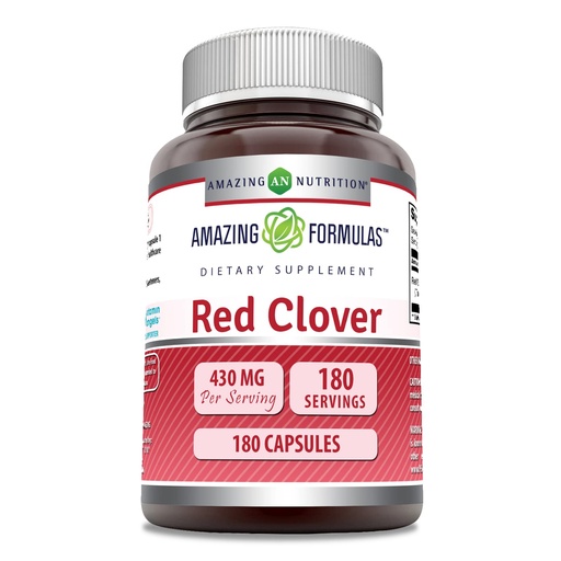 [BRSRMBD5O4CAG3DO] Amazing Formulas Red Clover 430 Mg Supplement | Capsules | Non-GMO | Gluten-Free | Made in USA (1 Pack | 180 Count)