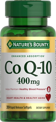 [BRSWIYQZCFYQGEDM] Natures Bounty Co Q-10 400mg, 39 Rapid Release Softgels