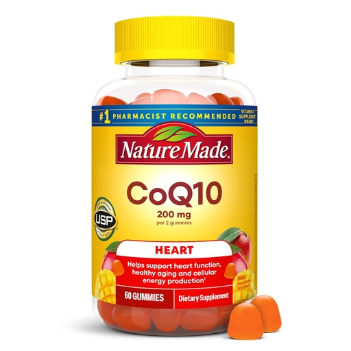 [BRSRGHD5B4BQKCIU] Nature Made CoQ10 200Mmg Per Serving Gummies, Heart & Energy Support, 60 CoQ10 Gummies, 30 Day Supply