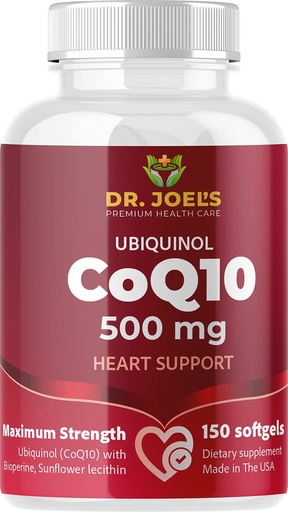 [BRSROYL7CUFREFD5] Dr. JOEL'S MOM NUTRIX Physician Recommended COQ10 500 mg - Maximum Potency & Absorption - Immune Support - 150 Softgels - Made in The USA