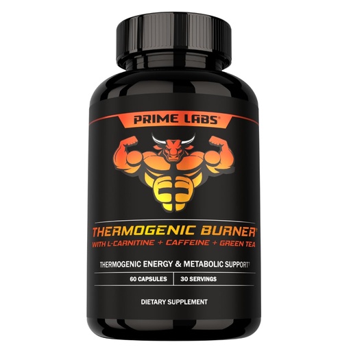 [BRSREGANPIMBAF3V] Prime Labs Thermogenic Fat Burner for Men - Weight Loss Supplement - with L-Carnitine, Caffeine, & Green Tea - Thermogenic Energy & Metabolic Support - Third-Party Tested, Made in the USA - 60 Count