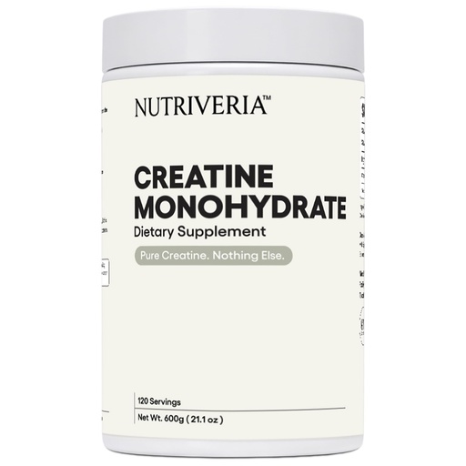 [BRSRGAQHAUBAOCLL] Creatine Monohydrate Powder Unflavored 600g, 120 Servings, 5g Per Serving, Micronized Creatine, Third-Party Tested, No Fillers, Vegan, Clean Performance & Recovery Support
