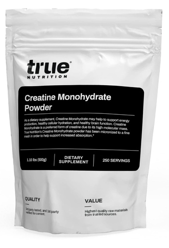 [BRSWKH3ZO4DRUCTY] True Nutrition Creatine Monohydrate Powder - Micronized Creatine, 2g per Serving - Supports Muscle Strength, Power & Recovery - Non-GMO, Gluten Free, Vegan - Pre & Post Workout Supplement - 500g
