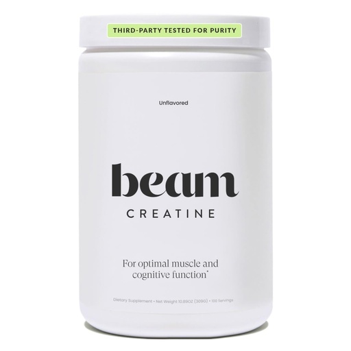[BRSREZDRCUIGMCI6] Beam Creatine Monohydrate Powder – 5g Micronized Creatine Monohydrate, Third Party Tested Creatine for Women & Men, Muscle Strength, Growth, Recovery & Cognitive Support, Unflavored, 100 Servings