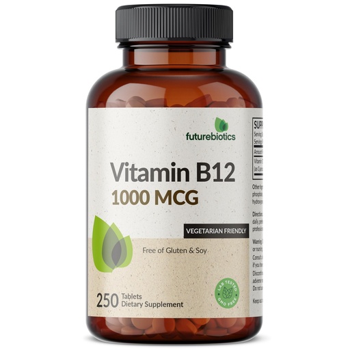 [BRSREZLQC54AYGYV] Futurebiotics Vitamin B12 1000mcg Vegetarian Friendly Non-GMO, 250 Tablets