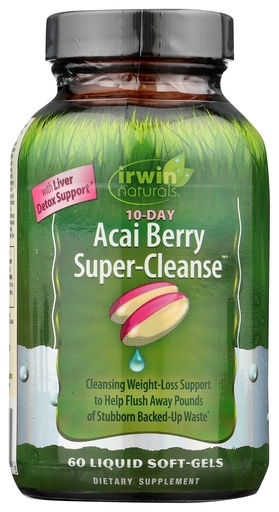 [BRSRMZY7C4PB6A3F] Irwin Naturals 10-Day Acai Berry Super Cleanse 60 Softgel