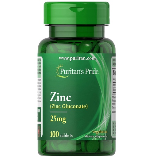 [BRSWYGD4CN7RY33U] Puritan's Pride Zinc 25 mg Tablets, 100 Count