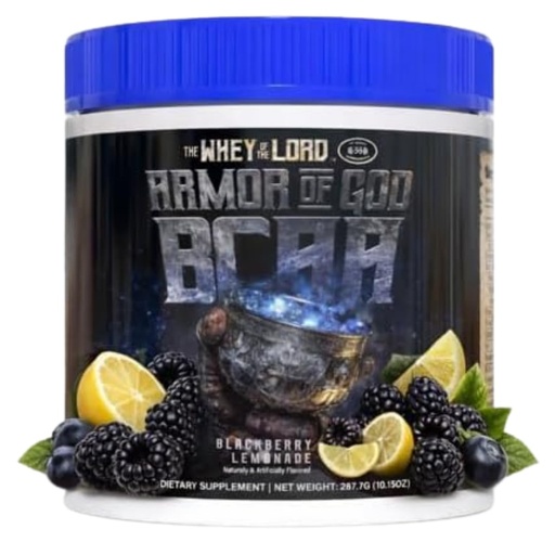 [BRSRGEIZA4AR6EQ4] Armor of God BCAA Amino Acid Recovery Supplement, Muscle Repair, Endurance, Hydration, Workout Support (BlackBerry Lemonade)