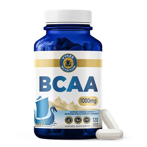 [BRSRABQ2OECRA2TB] Vykee Nutrition BCAA Capsules – Supports Muscle Growth, Recovery, & Protein Synthesis – Vegan, Non-GMO, Gluten-Free – 1,000 mg, 120 Count