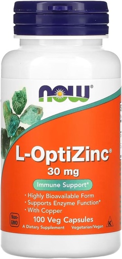 [BRSWIYQ6CACAOFLC] Now Foods: L-Optizinc Immune Support 30 mg, 100 Caps (2 pack)
