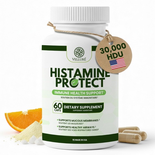 [BRSREBDQPMMAECYV] DAO Enzyme Supplement Histamine Blocker, 30,000 HDU Diamine Oxidase for Histamine Intolerance & Fermented Foods, Gut & Digestive Support with Quercetin, Magnesium & Vitamin C, 60 Capsules