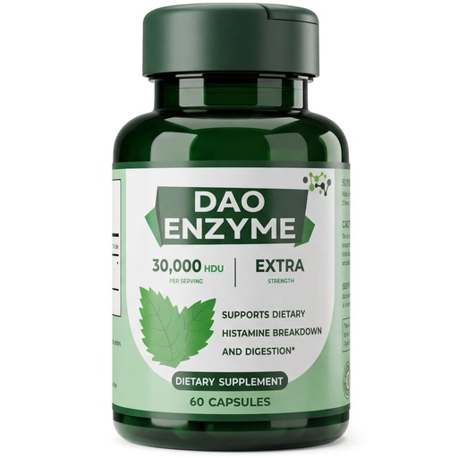 [BRSRGAI7BAAWCYLL] DAO Enzyme – DAO Supplements Histamine Blocker for Women & Men, Digestive Enzymes, Diamine Oxidase, 30,000 HDU for Gut Health & Food s& Histamine Support, 60 Capsules