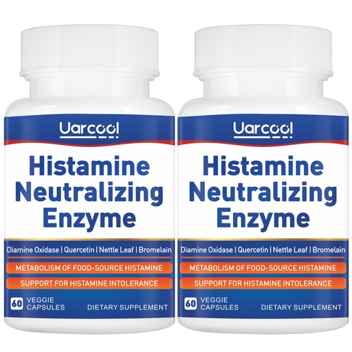 [BRSRE2T2OR7B4EI3] DAO Enzyme Supplement Histamine Diamine Oxidase Supplement for Smooth Digestion - Made in USA - 60 Softgels (2 Bottles)