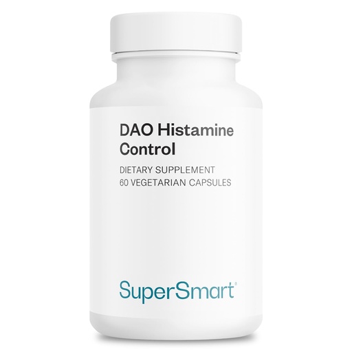[BRSREADQCF5RA23G] Supersmart DAO Histamine Control (High Potency) - Micro-Encapsulated Pea Sprouts DAO Enzyme - Enhanced with Quercetin & Vitamin C - Diamine Oxidase Supplement | Vegan - 60 Vegetarian Capsules