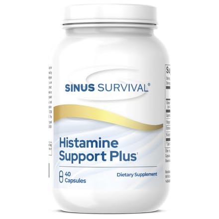 [BRSRGY34CV6R42T4] Histamine Support Plus Natural Histamine Blocker & Allergy Relief Supplement Supports Sinus Health, Immune Balance & Non-Drowsy Histamine Regulation - 40 Count