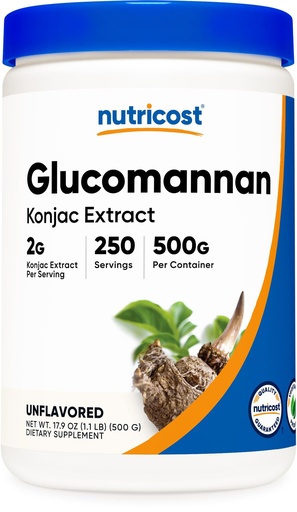 [BRSWKFYOC4IGO3AV] Nutricost Glucomannan Powder 500 Grams