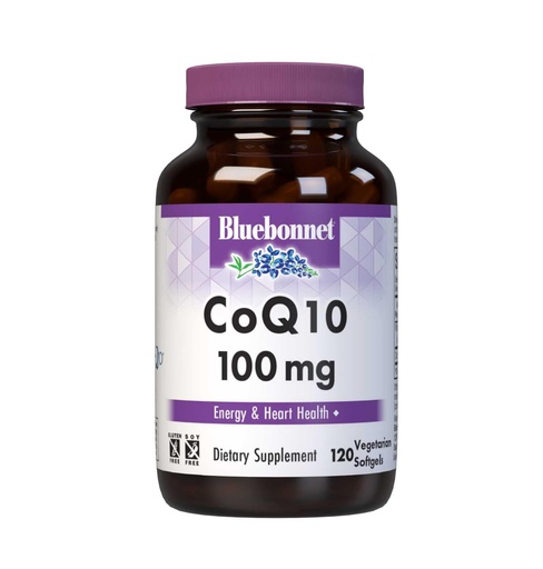 [BRSWIYTROYGQAC3E] Bluebonnet Nutrition CoQ10 100 mg, Energy Production*, Heart Health*, Non-GMO, Gluten-Free, Soy-Free, Vegetarian Friendly, 120 Vegetarian Softgels, 120 Servings