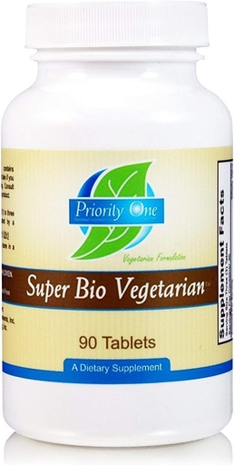 [BRSWGZLQBMIWOGT5] Priority One Vitamins Super Bio Vegetarian 90 Tablets - Immune System Support*- Clinical Strength - Beneficios de Shiitake & Maitake Mushrooms.