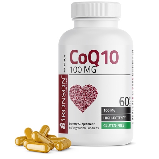 [BRSROZ3QB57WED3L] Bronson CoQ10 100 MG High Potency Cellular Energy Production, 60 Vegetarian Capsules