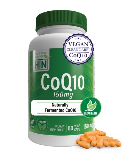 [BRSREYADAR6QECIU] Health Thru Nutrition CoQ-10 150mg - 60 Capsules | Ubiquinone Coenzyme Q10 | Supports Cellular Energy & Antioxidant Protection | Non-GMO, Soy-Free, Vegan, Gluten-Free
