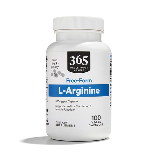 [BRSWGZQBOUNWOYDB] 365 by Whole Foods Market, L Arginine 500Mg 100 Veggie Caps
