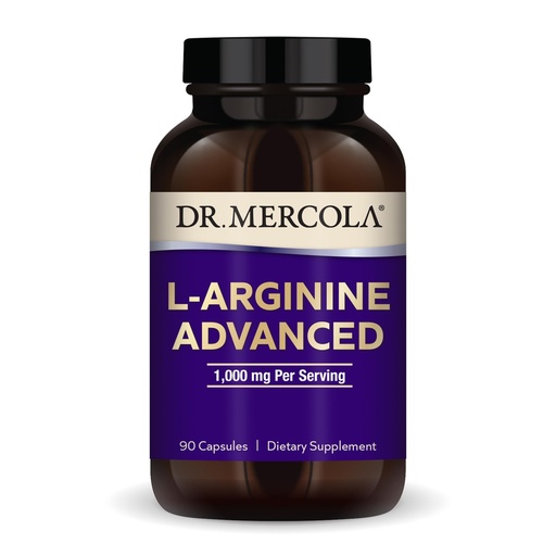 [BRSWGBQHOF7GEF3Z] Dr. Mercola L-Arginine Advanced, 30 Servings (90 Capsules), 1,000 mg Per Serving, Dietary Supplement, Supports Energy Production, Non-GMO